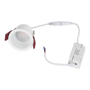 GloboStar® IP 60344 Χωνευτό LED Spot Downlight TrimLess Μπάνιου & WC Φ6.6cm 7W 750lm 45° AC 220-240V IP44 Φ6.6 x Υ5.3cm – Στρόγγυλο – Λευκό – Φυσικό Λευκό 4500K – Bridgelux COB – TÜV Certified Driver – 5 Years Warranty