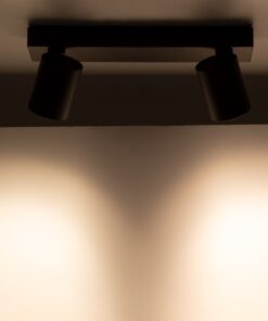 GloboStar® LEONARDO 60346 Μοντέρνο Φωτιστικό Οροφής Ράγα με Κινούμενα Σποτ LED Spot Downlight 20W 2400lm 60° AC 220-240V IP20 Μ32 x Π7 x Υ11.8cm – Μαύρο – Φυσικό Λευκό 4500K – Bridgelux COB – 5 Years Warranty