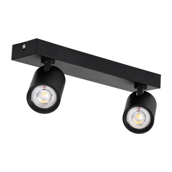 GloboStar® LEONARDO 60346 Μοντέρνο Φωτιστικό Οροφής Ράγα με Κινούμενα Σποτ LED Spot Downlight 20W 2400lm 60° AC 220-240V IP20 Μ32 x Π7 x Υ11.8cm – Μαύρο – Φυσικό Λευκό 4500K – Bridgelux COB – 5 Years Warranty