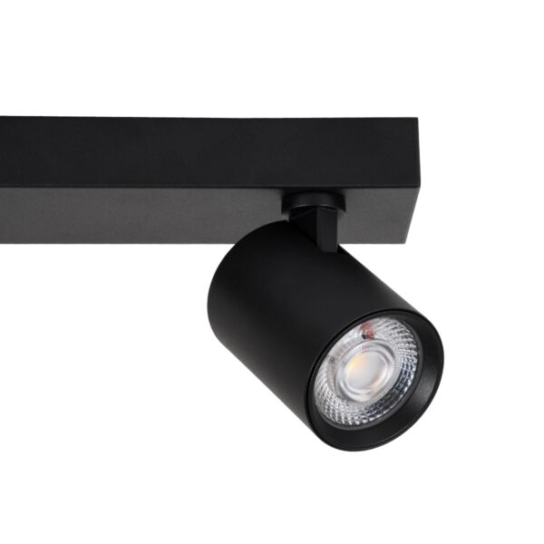 GloboStar® LEONARDO 60346 Μοντέρνο Φωτιστικό Οροφής Ράγα με Κινούμενα Σποτ LED Spot Downlight 20W 2400lm 60° AC 220-240V IP20 Μ32 x Π7 x Υ11.8cm – Μαύρο – Φυσικό Λευκό 4500K – Bridgelux COB – 5 Years Warranty