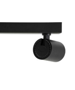 GloboStar® LEONARDO 60346 Μοντέρνο Φωτιστικό Οροφής Ράγα με Κινούμενα Σποτ LED Spot Downlight 20W 2400lm 60° AC 220-240V IP20 Μ32 x Π7 x Υ11.8cm – Μαύρο – Φυσικό Λευκό 4500K – Bridgelux COB – 5 Years Warranty