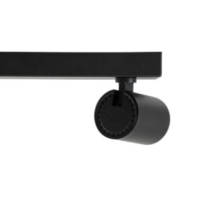 GloboStar® LEONARDO 60346 Μοντέρνο Φωτιστικό Οροφής Ράγα με Κινούμενα Σποτ LED Spot Downlight 20W 2400lm 60° AC 220-240V IP20 Μ32 x Π7 x Υ11.8cm – Μαύρο – Φυσικό Λευκό 4500K – Bridgelux COB – 5 Years Warranty