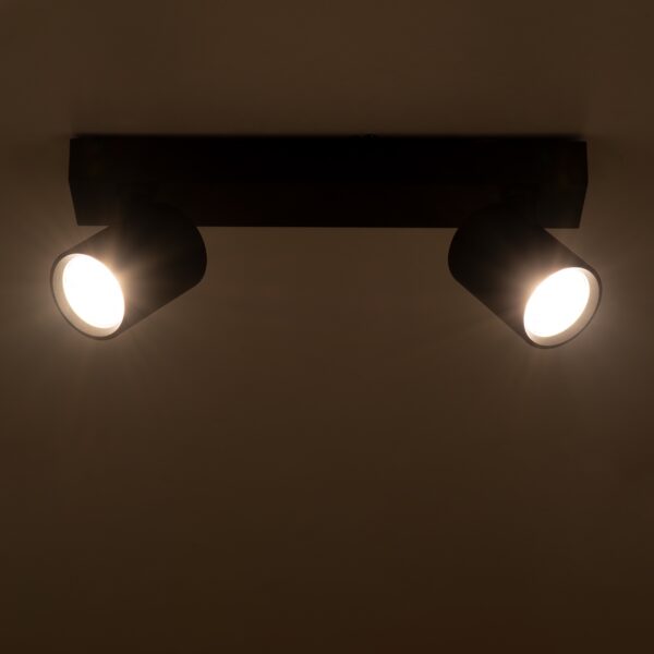 GloboStar® LEONARDO 60346 Μοντέρνο Φωτιστικό Οροφής Ράγα με Κινούμενα Σποτ LED Spot Downlight 20W 2400lm 60° AC 220-240V IP20 Μ32 x Π7 x Υ11.8cm – Μαύρο – Φυσικό Λευκό 4500K – Bridgelux COB – 5 Years Warranty