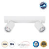 GloboStar® LEONARDO 60347 Μοντέρνο Φωτιστικό Οροφής Ράγα με Κινούμενα Σποτ LED Spot Downlight 20W 2400lm 60° AC 220-240V IP20 Μ32 x Π7 x Υ11.8cm – Λευκό – Φυσικό Λευκό 4500K – Bridgelux COB – 5 Years Warranty