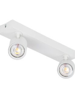 GloboStar® LEONARDO 60347 Μοντέρνο Φωτιστικό Οροφής Ράγα με Κινούμενα Σποτ LED Spot Downlight 20W 2400lm 60° AC 220-240V IP20 Μ32 x Π7 x Υ11.8cm – Λευκό – Φυσικό Λευκό 4500K – Bridgelux COB – 5 Years Warranty