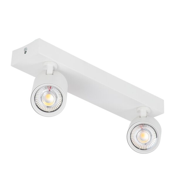 GloboStar® LEONARDO 60347 Μοντέρνο Φωτιστικό Οροφής Ράγα με Κινούμενα Σποτ LED Spot Downlight 20W 2400lm 60° AC 220-240V IP20 Μ32 x Π7 x Υ11.8cm – Λευκό – Φυσικό Λευκό 4500K – Bridgelux COB – 5 Years Warranty