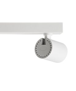 GloboStar® LEONARDO 60347 Μοντέρνο Φωτιστικό Οροφής Ράγα με Κινούμενα Σποτ LED Spot Downlight 20W 2400lm 60° AC 220-240V IP20 Μ32 x Π7 x Υ11.8cm – Λευκό – Φυσικό Λευκό 4500K – Bridgelux COB – 5 Years Warranty