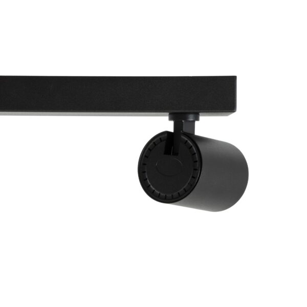 GloboStar® LEONARDO 60348 Μοντέρνο Φωτιστικό Οροφής Ράγα με Κινούμενα Σποτ LED Spot Downlight 30W 3600lm 60° AC 220-240V IP20 Μ52 x Π7 x Υ11.8cm – Μαύρο – Φυσικό Λευκό 4500K – Bridgelux COB – 5 Years Warranty