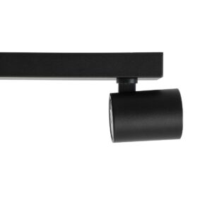 GloboStar® LEONARDO 60348 Μοντέρνο Φωτιστικό Οροφής Ράγα με Κινούμενα Σποτ LED Spot Downlight 30W 3600lm 60° AC 220-240V IP20 Μ52 x Π7 x Υ11.8cm – Μαύρο – Φυσικό Λευκό 4500K – Bridgelux COB – 5 Years Warranty