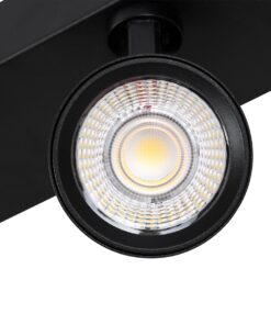 GloboStar® LEONARDO 60348 Μοντέρνο Φωτιστικό Οροφής Ράγα με Κινούμενα Σποτ LED Spot Downlight 30W 3600lm 60° AC 220-240V IP20 Μ52 x Π7 x Υ11.8cm – Μαύρο – Φυσικό Λευκό 4500K – Bridgelux COB – 5 Years Warranty