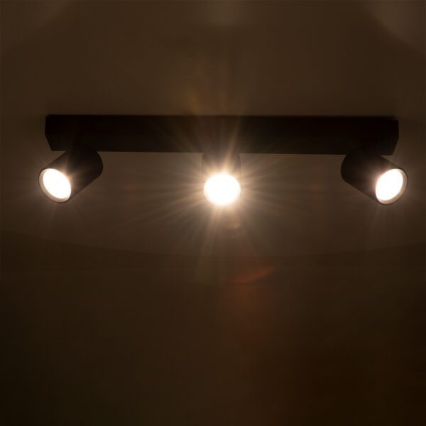 GloboStar® LEONARDO 60348 Μοντέρνο Φωτιστικό Οροφής Ράγα με Κινούμενα Σποτ LED Spot Downlight 30W 3600lm 60° AC 220-240V IP20 Μ52 x Π7 x Υ11.8cm – Μαύρο – Φυσικό Λευκό 4500K – Bridgelux COB – 5 Years Warranty