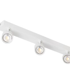 GloboStar® LEONARDO 60349 Μοντέρνο Φωτιστικό Οροφής Ράγα με Κινούμενα Σποτ LED Spot Downlight 30W 3600lm 60° AC 220-240V IP20 Μ52 x Π7 x Υ11.8cm – Λευκό – Φυσικό Λευκό 4500K – Bridgelux COB – 5 Years Warranty