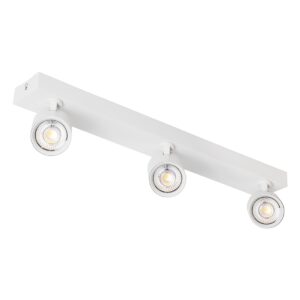 GloboStar® LEONARDO 60349 Μοντέρνο Φωτιστικό Οροφής Ράγα με Κινούμενα Σποτ LED Spot Downlight 30W 3600lm 60° AC 220-240V IP20 Μ52 x Π7 x Υ11.8cm – Λευκό – Φυσικό Λευκό 4500K – Bridgelux COB – 5 Years Warranty