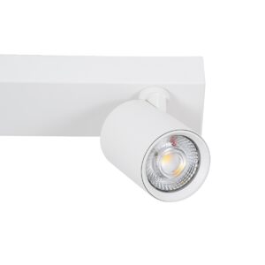 GloboStar® LEONARDO 60349 Μοντέρνο Φωτιστικό Οροφής Ράγα με Κινούμενα Σποτ LED Spot Downlight 30W 3600lm 60° AC 220-240V IP20 Μ52 x Π7 x Υ11.8cm – Λευκό – Φυσικό Λευκό 4500K – Bridgelux COB – 5 Years Warranty