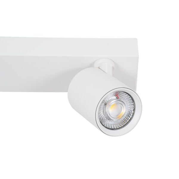 GloboStar® LEONARDO 60349 Μοντέρνο Φωτιστικό Οροφής Ράγα με Κινούμενα Σποτ LED Spot Downlight 30W 3600lm 60° AC 220-240V IP20 Μ52 x Π7 x Υ11.8cm – Λευκό – Φυσικό Λευκό 4500K – Bridgelux COB – 5 Years Warranty