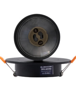 GloboStar® LEO 60350 Χωνευτό Κινούμενο Στρόγγυλο Φωτιστικό Σποτ Αλουμινίου με Ντουί GU10 AC 220-240V IP20 Φ6 x Υ17cm – Μαύρο – 5 Years Warranty