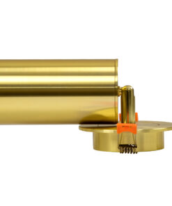 GloboStar® LEO 60352 Χωνευτό Κινούμενο Στρόγγυλο Φωτιστικό Σποτ Αλουμινίου με Ντουί GU10 AC 220-240V IP20 Φ6 x Υ17cm – Χρυσό Πλατίνα – 5 Years Warranty