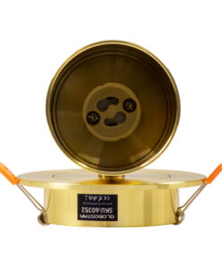 GloboStar® LEO 60352 Χωνευτό Κινούμενο Στρόγγυλο Φωτιστικό Σποτ Αλουμινίου με Ντουί GU10 AC 220-240V IP20 Φ6 x Υ17cm – Χρυσό Πλατίνα – 5 Years Warranty
