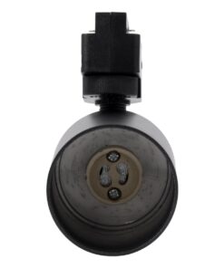 GloboStar® LEO 60353 Κινούμενο Στρόγγυλο Φωτιστικό Σποτ Ράγας Αλουμινίου με Ντουί GU10 AC 220-240V IP20 Φ6 x Υ19cm – 2 Γραμμών – Μαύρο – 5 Years Warranty