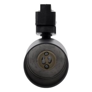 GloboStar® LEO 60353 Κινούμενο Στρόγγυλο Φωτιστικό Σποτ Ράγας Αλουμινίου με Ντουί GU10 AC 220-240V IP20 Φ6 x Υ19cm – 2 Γραμμών – Μαύρο – 5 Years Warranty