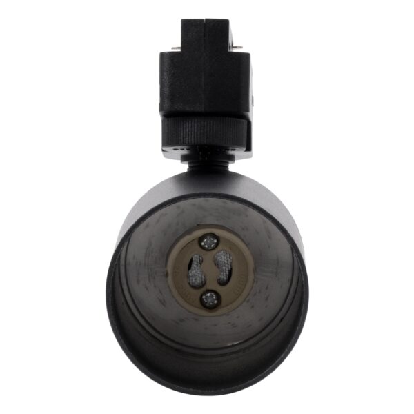 GloboStar® LEO 60353 Κινούμενο Στρόγγυλο Φωτιστικό Σποτ Ράγας Αλουμινίου με Ντουί GU10 AC 220-240V IP20 Φ6 x Υ19cm – 2 Γραμμών – Μαύρο – 5 Years Warranty