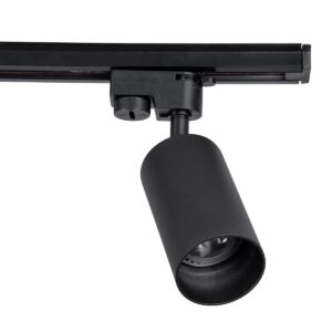 GloboStar® LEO 60354 Μοντέρνο Φωτιστικό Οροφής Ράγα με Κινούμενα Σποτ Αλουμινίου Δίφωτο 2 x GU10 AC 220-240V IP20 Μ50.5 x Π6 x Υ20cm – 2 Γραμμών – Μαύρο – 5 Years Warranty