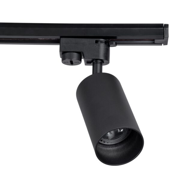 GloboStar® LEO 60354 Μοντέρνο Φωτιστικό Οροφής Ράγα με Κινούμενα Σποτ Αλουμινίου Δίφωτο 2 x GU10 AC 220-240V IP20 Μ50.5 x Π6 x Υ20cm – 2 Γραμμών – Μαύρο – 5 Years Warranty