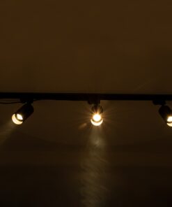 GloboStar® LEO 60355 Μοντέρνο Φωτιστικό Οροφής Ράγα με Κινούμενα Σποτ Αλουμινίου Τρίφωτο 3 x GU10 AC 220-240V IP20 Μ100 x Π6 x Υ20cm – 2 Γραμμών – Μαύρο – 5 Years Warranty