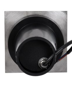 GloboStar® GIGO 60364 Χωνευτό Τετράγωνο Σποτ Δαπέδου για Λάμπα MR16 με Ντουί GU10 – Αδιάβροχο IP68 – IK09 – Ανοξείδωτο Ατσάλι / Stainless Steel 316 – Tempered Glass – Μ11 x Π11 x Υ11.5cm – Nickel Ματ – 5 Years Warranty