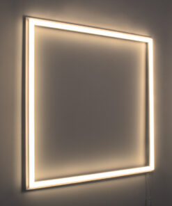 GloboStar® 60370 Χωνευτό LED Panel Linear Frameless Super Slim 60x60cm 48W 5280lm 120° CRI≥85Ra AC 220-240V IP44 Μ60 x Π60 x Υ1.5cm – Θερμό Λευκό 2700K – TÜV Certified Driver – 5 Years Warranty