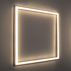 GloboStar® 60370 Χωνευτό LED Panel Linear Frameless Super Slim 60x60cm 48W 5280lm 120° CRI≥85Ra AC 220-240V IP44 Μ60 x Π60 x Υ1.5cm – Θερμό Λευκό 2700K – TÜV Certified Driver – 5 Years Warranty