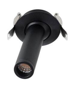 GloboStar® DALE 60371 Χωνευτό LED Κινούμενο Spot Downlight TrimLess Φ6.4cm 5W 500lm 36° AC 220-240V IP20 Φ6.4cm x Υ10cm – Στρόγγυλο – Μαύρο – Θερμό Λευκό 2700K – Bridgelux COB – TÜV Certified Driver – 5 Years Warranty