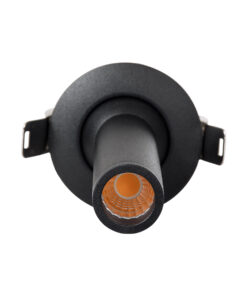 GloboStar® DALE 60371 Χωνευτό LED Κινούμενο Spot Downlight TrimLess Φ6.4cm 5W 500lm 36° AC 220-240V IP20 Φ6.4cm x Υ10cm – Στρόγγυλο – Μαύρο – Θερμό Λευκό 2700K – Bridgelux COB – TÜV Certified Driver – 5 Years Warranty