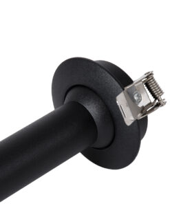 GloboStar® DALE 60373 Χωνευτό LED Κινούμενο Spot Downlight TrimLess Φ6.4cm 5W 500lm 36° AC 220-240V IP20 Φ6.4cm x Υ30cm – Στρόγγυλο – Μαύρο – Θερμό Λευκό 2700K – Bridgelux COB – TÜV Certified Driver – 5 Years Warranty