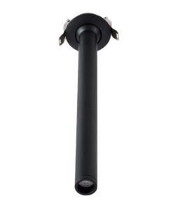 GloboStar® DALE 60373 Χωνευτό LED Κινούμενο Spot Downlight TrimLess Φ6.4cm 5W 500lm 36° AC 220-240V IP20 Φ6.4cm x Υ30cm – Στρόγγυλο – Μαύρο – Θερμό Λευκό 2700K – Bridgelux COB – TÜV Certified Driver – 5 Years Warranty