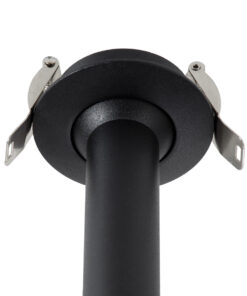 GloboStar® DALE 60373 Χωνευτό LED Κινούμενο Spot Downlight TrimLess Φ6.4cm 5W 500lm 36° AC 220-240V IP20 Φ6.4cm x Υ30cm – Στρόγγυλο – Μαύρο – Θερμό Λευκό 2700K – Bridgelux COB – TÜV Certified Driver – 5 Years Warranty