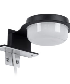 GloboStar® KIARA 60400 Μοντέρνο Φωτιστικό Τοίχου – Απλίκα Καθρέπτη Μπάνιου με 3 Τρόπους Τοποθέτησης LED 5W 560lm 120° AC 220-240V IP44 Μ10 x Π13 x Υ3cm – Φυσικό Λευκό 4500K – Μαύρο – 3 Χρόνια Εγγύηση