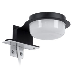 GloboStar® KIARA 60400 Μοντέρνο Φωτιστικό Τοίχου – Απλίκα Καθρέπτη Μπάνιου με 3 Τρόπους Τοποθέτησης LED 5W 560lm 120° AC 220-240V IP44 Μ10 x Π13 x Υ3cm – Φυσικό Λευκό 4500K – Μαύρο – 3 Χρόνια Εγγύηση