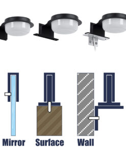 GloboStar® KIARA 60400 Μοντέρνο Φωτιστικό Τοίχου – Απλίκα Καθρέπτη Μπάνιου με 3 Τρόπους Τοποθέτησης LED 5W 560lm 120° AC 220-240V IP44 Μ10 x Π13 x Υ3cm – Φυσικό Λευκό 4500K – Μαύρο – 3 Χρόνια Εγγύηση