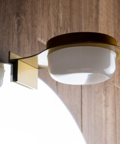 GloboStar® KIARA 60401 Μοντέρνο Φωτιστικό Τοίχου – Απλίκα Καθρέπτη Μπάνιου με 3 Τρόπους Τοποθέτησης LED 5W 560lm 120° AC 220-240V IP44 Μ10 x Π13 x Υ3cm – Φυσικό Λευκό 4500K – Χρυσό – 3 Χρόνια Εγγύηση