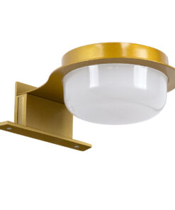 GloboStar® KIARA 60401 Μοντέρνο Φωτιστικό Τοίχου – Απλίκα Καθρέπτη Μπάνιου με 3 Τρόπους Τοποθέτησης LED 5W 560lm 120° AC 220-240V IP44 Μ10 x Π13 x Υ3cm – Φυσικό Λευκό 4500K – Χρυσό – 3 Χρόνια Εγγύηση