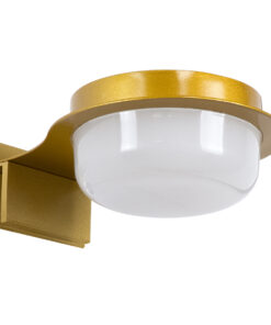 GloboStar® KIARA 60401 Μοντέρνο Φωτιστικό Τοίχου – Απλίκα Καθρέπτη Μπάνιου με 3 Τρόπους Τοποθέτησης LED 5W 560lm 120° AC 220-240V IP44 Μ10 x Π13 x Υ3cm – Φυσικό Λευκό 4500K – Χρυσό – 3 Χρόνια Εγγύηση