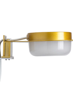 GloboStar® KIARA 60401 Μοντέρνο Φωτιστικό Τοίχου – Απλίκα Καθρέπτη Μπάνιου με 3 Τρόπους Τοποθέτησης LED 5W 560lm 120° AC 220-240V IP44 Μ10 x Π13 x Υ3cm – Φυσικό Λευκό 4500K – Χρυσό – 3 Χρόνια Εγγύηση