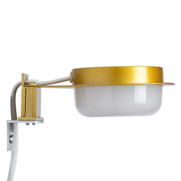 GloboStar® KIARA 60401 Μοντέρνο Φωτιστικό Τοίχου – Απλίκα Καθρέπτη Μπάνιου με 3 Τρόπους Τοποθέτησης LED 5W 560lm 120° AC 220-240V IP44 Μ10 x Π13 x Υ3cm – Φυσικό Λευκό 4500K – Χρυσό – 3 Χρόνια Εγγύηση