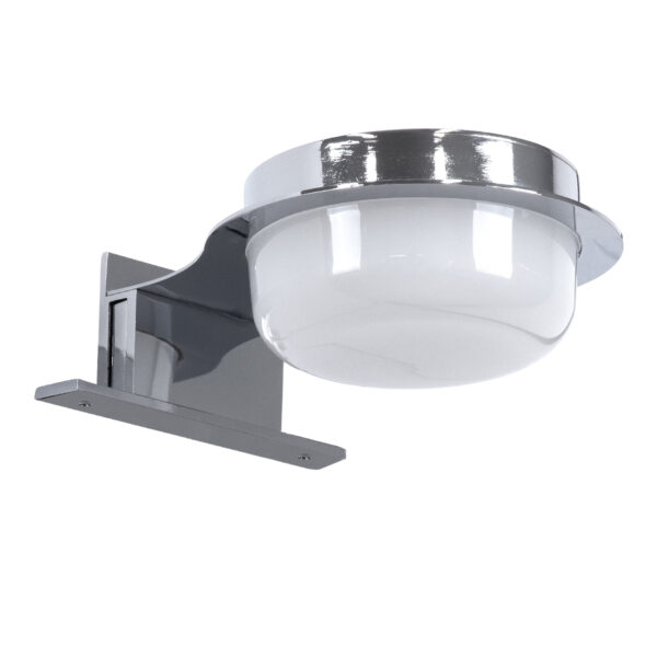 GloboStar® KIARA 60402 Μοντέρνο Φωτιστικό Τοίχου – Απλίκα Καθρέπτη Μπάνιου με 3 Τρόπους Τοποθέτησης LED 5W 560lm 120° AC 220-240V IP44 Μ10 x Π13 x Υ3cm – Φυσικό Λευκό 4500K – Χρώμιο Νίκελ – 3 Χρόνια Εγγύηση