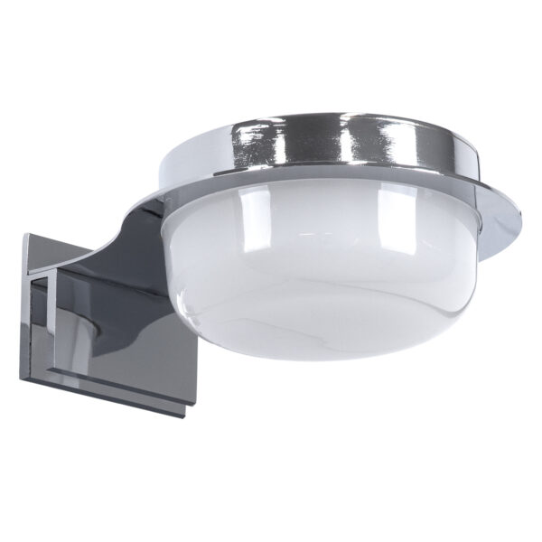 GloboStar® KIARA 60402 Μοντέρνο Φωτιστικό Τοίχου – Απλίκα Καθρέπτη Μπάνιου με 3 Τρόπους Τοποθέτησης LED 5W 560lm 120° AC 220-240V IP44 Μ10 x Π13 x Υ3cm – Φυσικό Λευκό 4500K – Χρώμιο Νίκελ – 3 Χρόνια Εγγύηση
