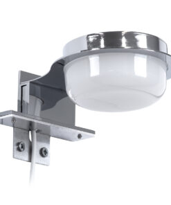 GloboStar® KIARA 60402 Μοντέρνο Φωτιστικό Τοίχου – Απλίκα Καθρέπτη Μπάνιου με 3 Τρόπους Τοποθέτησης LED 5W 560lm 120° AC 220-240V IP44 Μ10 x Π13 x Υ3cm – Φυσικό Λευκό 4500K – Χρώμιο Νίκελ – 3 Χρόνια Εγγύηση