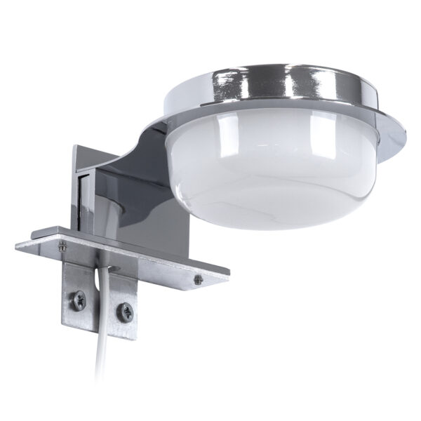 GloboStar® KIARA 60402 Μοντέρνο Φωτιστικό Τοίχου – Απλίκα Καθρέπτη Μπάνιου με 3 Τρόπους Τοποθέτησης LED 5W 560lm 120° AC 220-240V IP44 Μ10 x Π13 x Υ3cm – Φυσικό Λευκό 4500K – Χρώμιο Νίκελ – 3 Χρόνια Εγγύηση