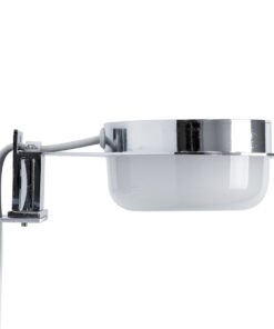 GloboStar® KIARA 60402 Μοντέρνο Φωτιστικό Τοίχου – Απλίκα Καθρέπτη Μπάνιου με 3 Τρόπους Τοποθέτησης LED 5W 560lm 120° AC 220-240V IP44 Μ10 x Π13 x Υ3cm – Φυσικό Λευκό 4500K – Χρώμιο Νίκελ – 3 Χρόνια Εγγύηση