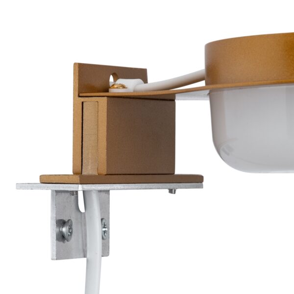 GloboStar® KIARA 60403 Μοντέρνο Φωτιστικό Τοίχου – Απλίκα Καθρέπτη Μπάνιου με 3 Τρόπους Τοποθέτησης LED 5W 560lm 120° AC 220-240V IP44 Μ10 x Π13 x Υ3cm – Φυσικό Λευκό 4500K – Χάλκινο – 3 Years Warranty